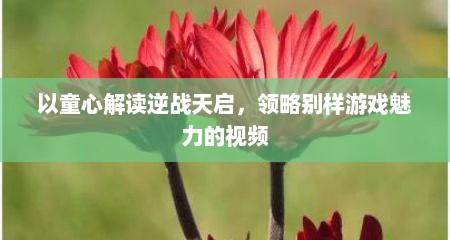 以童心解读逆战天启，领略别样游戏魅力的视频
