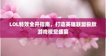 LOL特效全开指南，打造英雄联盟极致游戏视觉盛宴