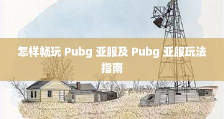 怎样畅玩 Pubg 亚服及 Pubg 亚服玩法指南