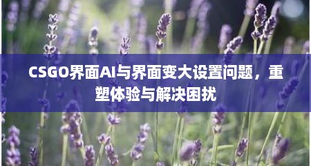CSGO界面AI与界面变大设置问题，重塑体验与解决困扰