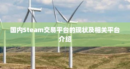 国内Steam交易平台的现状及相关平台介绍