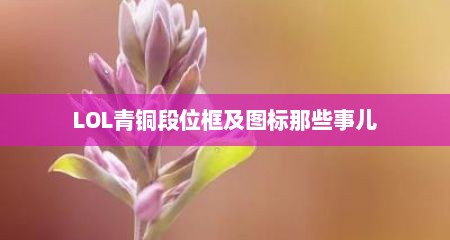 LOL青铜段位框及图标那些事儿