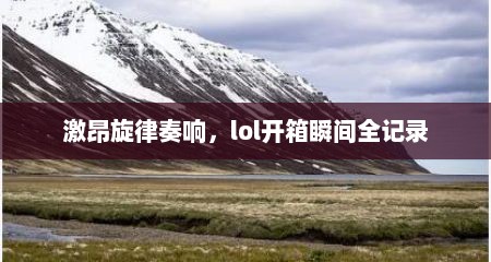 激昂旋律奏响，lol开箱瞬间全记录