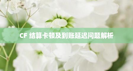 CF 结算卡顿及到账延迟问题解析