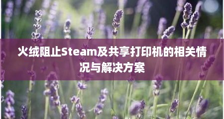 火绒阻止Steam及共享打印机的相关情况与解决方案