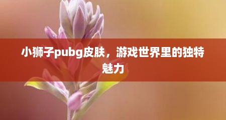 小狮子pubg皮肤，游戏世界里的独特魅力