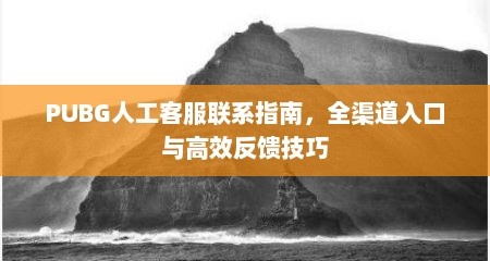 PUBG人工客服联系指南，全渠道入口与高效反馈技巧