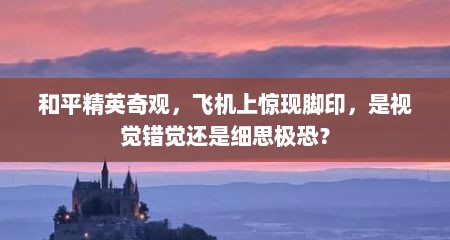 和平精英奇观，飞机上惊现脚印，是视觉错觉还是细思极恐？