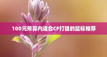 100元预算内适合CF打狙的鼠标推荐