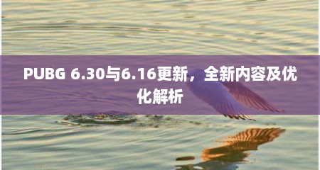 PUBG 6.30与6.16更新，全新内容及优化解析