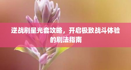逆战刷星光套攻略，开启极致战斗体验的刷法指南