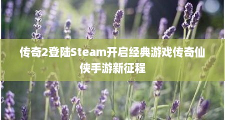 传奇2登陆Steam开启经典游戏传奇仙侠手游新征程