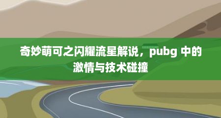 奇妙萌可之闪耀流星解说，pubg 中的激情与技术碰撞